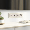 Миниатюра фото лицевая панель для двойной розетки еthernet rj-45 werkel перламутровый рифленый w1191113 | 220svet.ru
