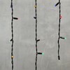 Миниатюра фото гирлянда бахрома 3,2 x 0,9 м разноцветная 220в, 168 led, провод черный каучук, ip65 ltc ll168-1-2m | 220svet.ru