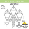 Миниатюра фото садово-парковый фонарь fumagalli ricu bisso/cefa 3+1 u23.157.s31.wyf1r | 220svet.ru
