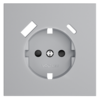 Миниатюра фото накладка для розетки с заземлением и защитными шторками, с usb a+c voltum s70 vls001016 (серый) | 220svet.ru