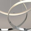 Миниатюра фото подвесной светодиодный светильник с пультом управления eurosvet posh 90175/5 хром  | 220svet.ru