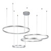 Миниатюра фото подвесной светодиодный светильник indigo galass 14001/4p silver v000016l | 220svet.ru