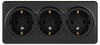 Миниатюра фото розетка эра эксперт 11-2208-05 тройная с заземлением 3х2p+e schuko ip20 16a-250в оу антрацит б0063007 | 220svet.ru