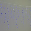 Миниатюра фото гирлянда бахрома 3,2 x 0,9 м синяя с мерцанием белого диода 220в, 168 led, провод белый к ltc ll168blw-8-2b | 220svet.ru