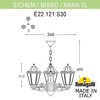 Миниатюра фото подвесной уличный светильник fumagalli sichem/anna 3l e22.120.s30.vxe27 | 220svet.ru