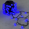 Миниатюра фото гирлянда «шарики» 10м синяя 220в, диаметр шарика 23мм, 100 led, провод черный каучук 2,3мм, ip54 ltc pcs-100b-b | 220svet.ru