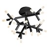 Миниатюра фото потолочная светодиодная люстра iledex savage fs-017-x25 bk | 220svet.ru