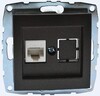 Миниатюра фото розетка компьютерная rj45 mono electric despina/ larissa 6 кат графит 500-002005-125 | 220svet.ru