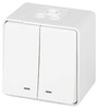 Миниатюра фото выключатель эра эксперт 11-1505-01 двойной с подсветкой ip55 10ах-250в оу белый б0063282 | 220svet.ru