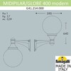 Миниатюра фото светильник уличный настенный fumagalli midipilar/globe 400 modern g41.254.000.aye27 | 220svet.ru