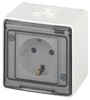 Миниатюра фото розетка эра эксперт 11-2502-01 с заземлением крышкой 2p+e ip55 шторки 16a-250в оу белый б0063280 | 220svet.ru