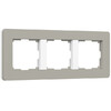 Миниатюра фото рамка на 3 поста дымчатый/белый werkel split soft-touch w0033067 | 220svet.ru