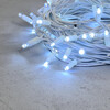 Миниатюра фото гирлянда нить 10м белая 220в, 75 led, провод белый каучук, ip65 ltc ll75-8-2w | 220svet.ru