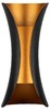 Миниатюра фото уличный настенный светодиодный светильник эра wl42 bk+gd б0054420 | 220svet.ru