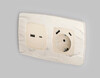 Миниатюра фото лицевая панель для розетки со шторками 2usb a+c ambrella volt quant omega op3100 | 220svet.ru