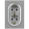Миниатюра фото розетка эра arktik 16-2105-03 двойная с заземлением 2x2p+e schuko со шторками 16а-250в алюминий б0070456 | 220svet.ru