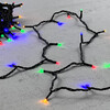 Миниатюра фото гирлянда нить 10м разноцветная 24в, 100 led, провод черный пвх, ip54 ltc pst100-11-1m | 220svet.ru