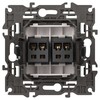 Миниатюра фото розетка эра elegance 14-3112-16 аудио двойная титан б0065774 | 220svet.ru