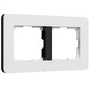 Миниатюра фото рамка на 2 поста белый/черный werkel split soft-touch w0023068 | 220svet.ru