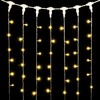 Миниатюра фото гирлянда занавес 2 x 1 м тепло-белый 220в, 200 led, провод прозрачный пвх, ip54 ltc pcl202-10-2ww | 220svet.ru