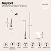 Миниатюра фото бра светодиодная maytoni sintesi p090wl-l24ch3k | 220svet.ru