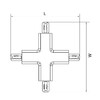 Миниатюра фото коннектор трехфазный x-образный lightstar barra 504147 | 220svet.ru