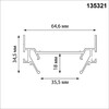 Миниатюра фото профиль для встраивания однофазного трёхжильного трека в натяжной потолок novotech base 135321 | 220svet.ru