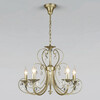 Миниатюра фото подвесная люстра с хрусталем eurosvet alda 3305/5 латунь | 220svet.ru