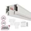 Миниатюра фото шинопровод для монтажа в натяжной потолок 3м novotech flum 135327 белый | 220svet.ru