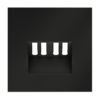 Миниатюра фото накладка для розетки акустической 4-местной voltum s70 vls001508 (черный матовый) | 220svet.ru