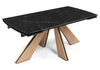 Миниатюра фото керамический стол раскладной woodville шаннон черный мрамор / дуб монтана 588054 | 220svet.ru