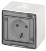 Миниатюра фото розетка эра эксперт 11-2501-01 с заземлением с крышкой 2p+e ip55 16a-250в оу белый б0063294 | 220svet.ru