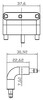 Миниатюра фото коннектор deko-light angle connector mia vertical, white 930249 | 220svet.ru