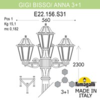 Миниатюра фото садово-парковый фонарь fumagalli gigi bisso/anna 3+1 e22.156.s31.vxf1r | 220svet.ru