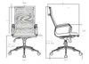 Миниатюра фото офисное кресло 2шт dobrin carter lmr-111b-n_ch-m_msh-grey-13175 | 220svet.ru