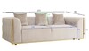 Миниатюра фото диван трехместный garda decor 102an-div-9173-beg | 220svet.ru