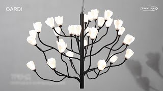 Миниатюра фото подвесная люстра odeon light gardi 5090/15 черный матовый | 220svet.ru