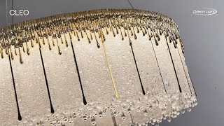 Миниатюра фото подвесная светодиодная люстра odeon light cleo 5091/80l золотой | 220svet.ru