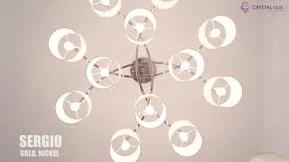 Миниатюра фото торшер crystal lux sergio pt1 gold | 220svet.ru